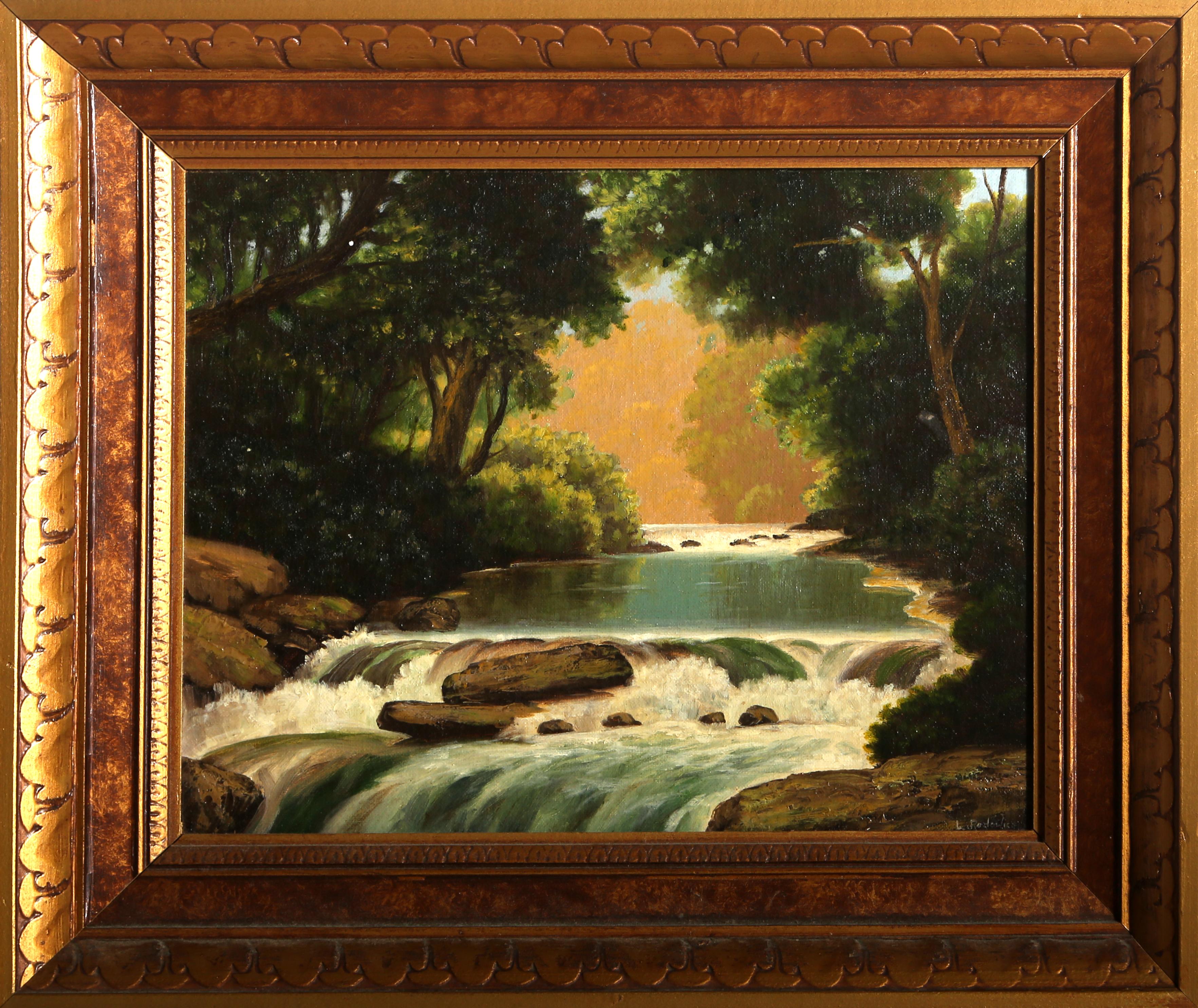 Creek, Painting by Leonard Rodowicz