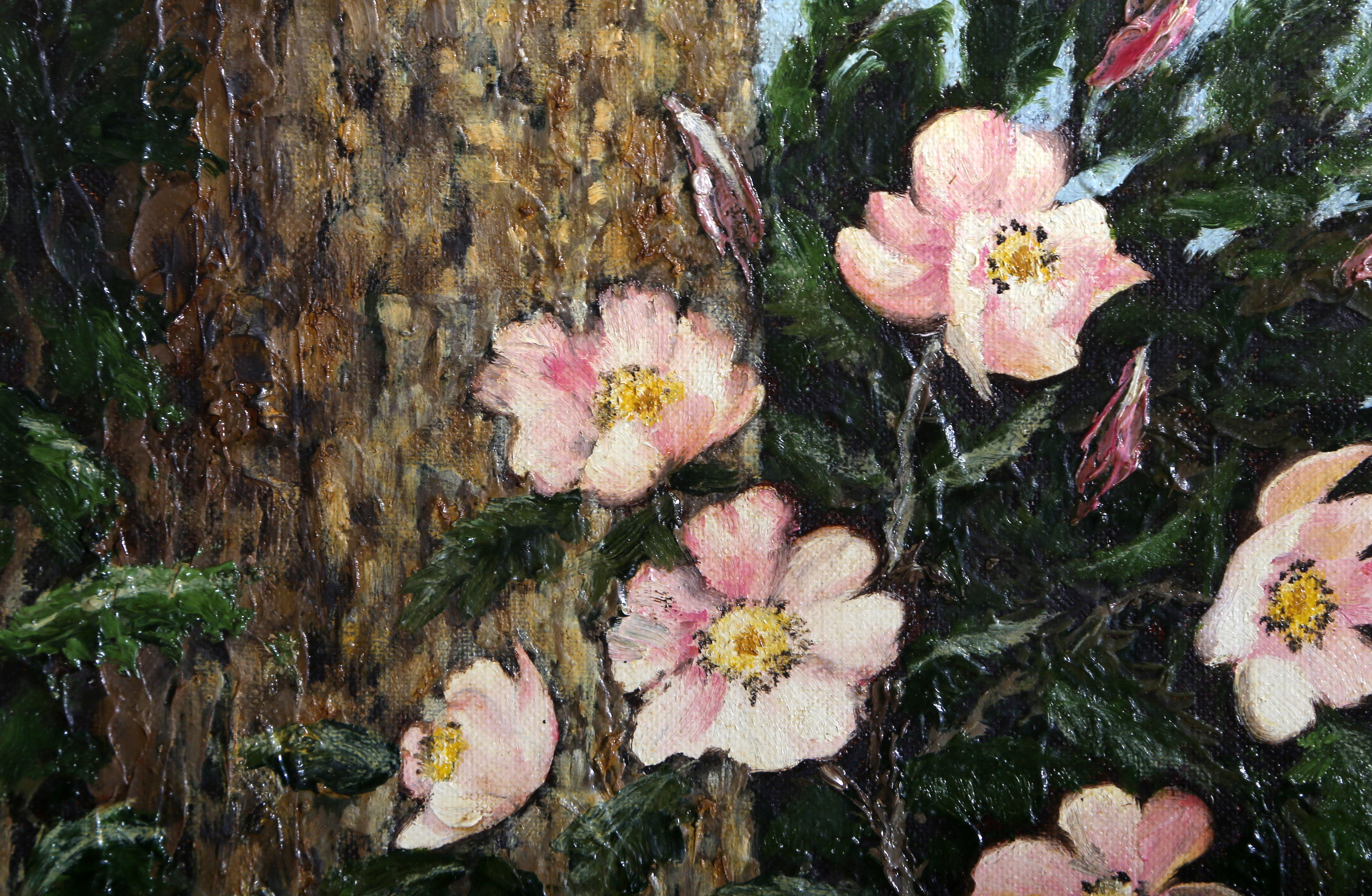 Paysage avec fleurs, peinture de Leonard Rodowicz en vente 1