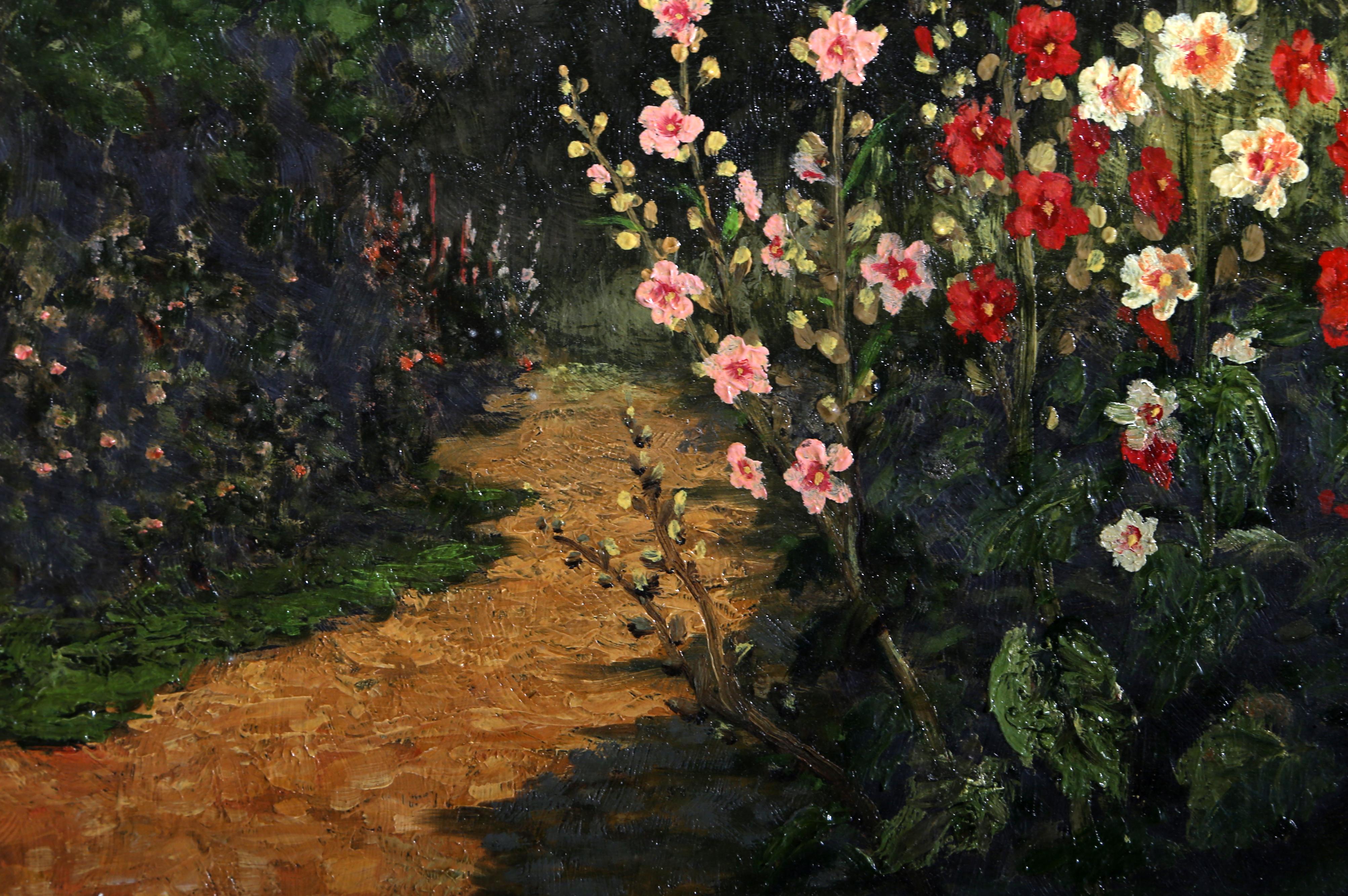 Landschaft mit Blumen, Gemälde von Leonard Rodowicz im Angebot 1