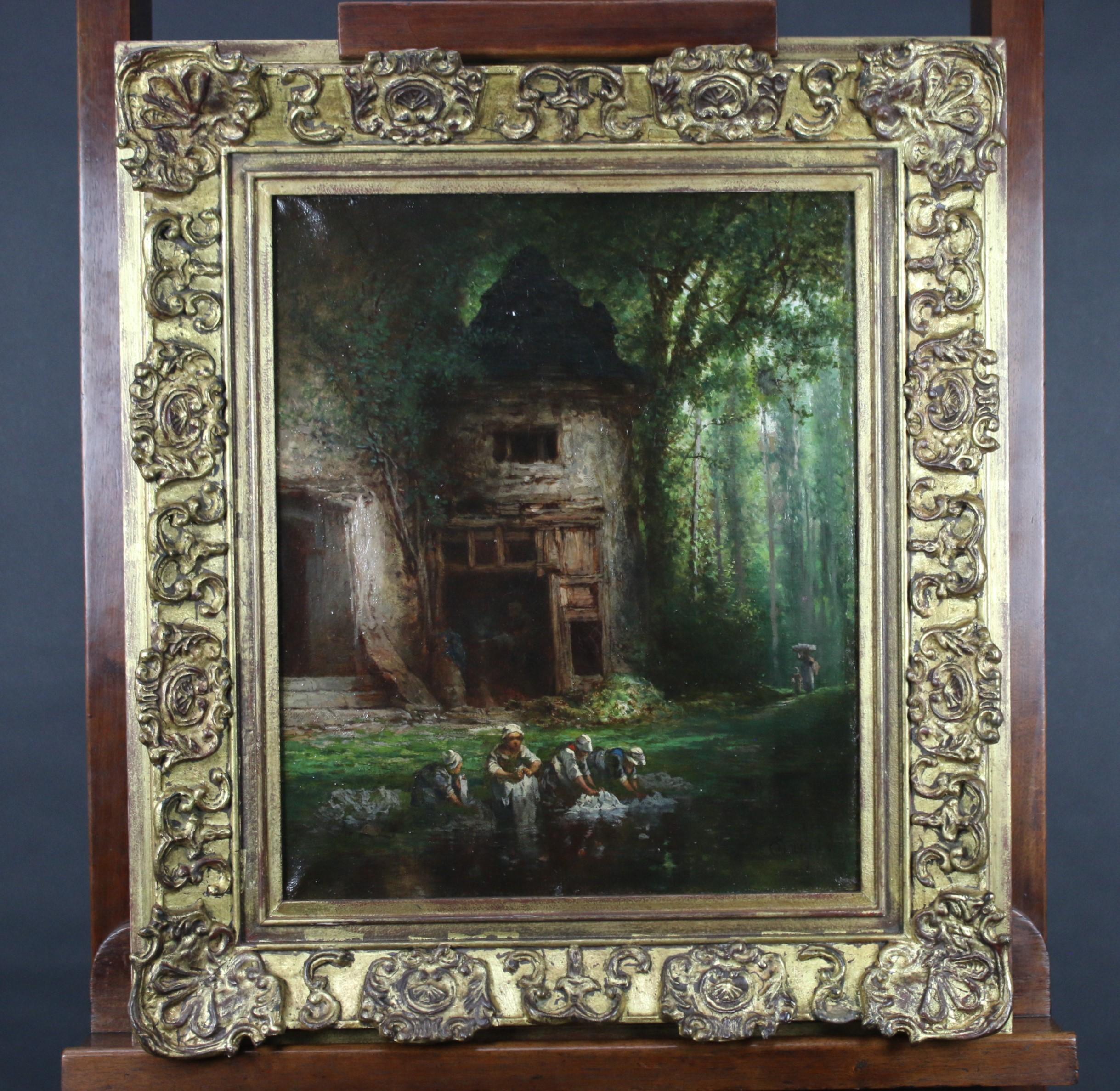 Landscape Painting di Léonard Saurfelt - Les Levandries    ( Le lavandaie )