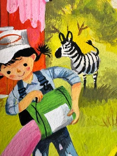 Farm Animals Children's Book Original Illustration Little Golden Book