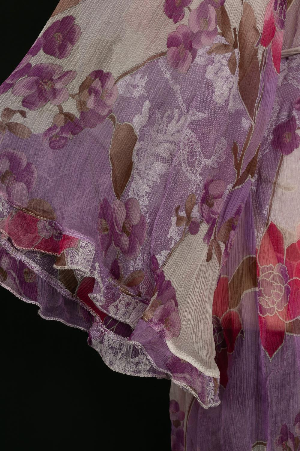 Women's Leonard Silk Crepe Wrap Dress For Sale