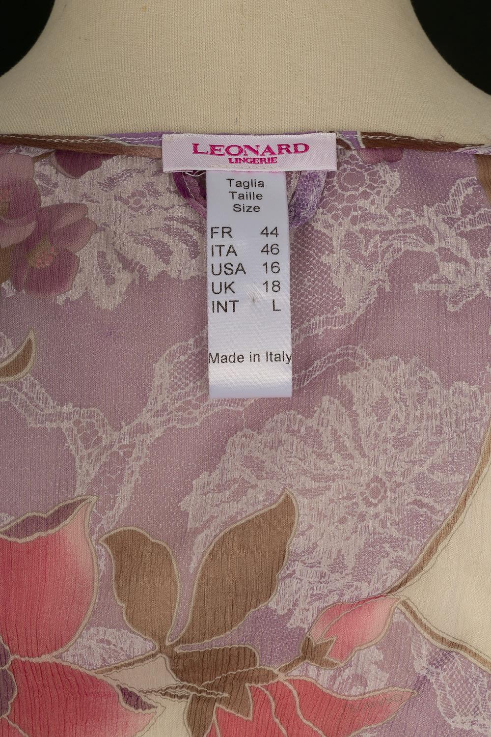 Leonard Silk Crepe Wrap Dress For Sale 3