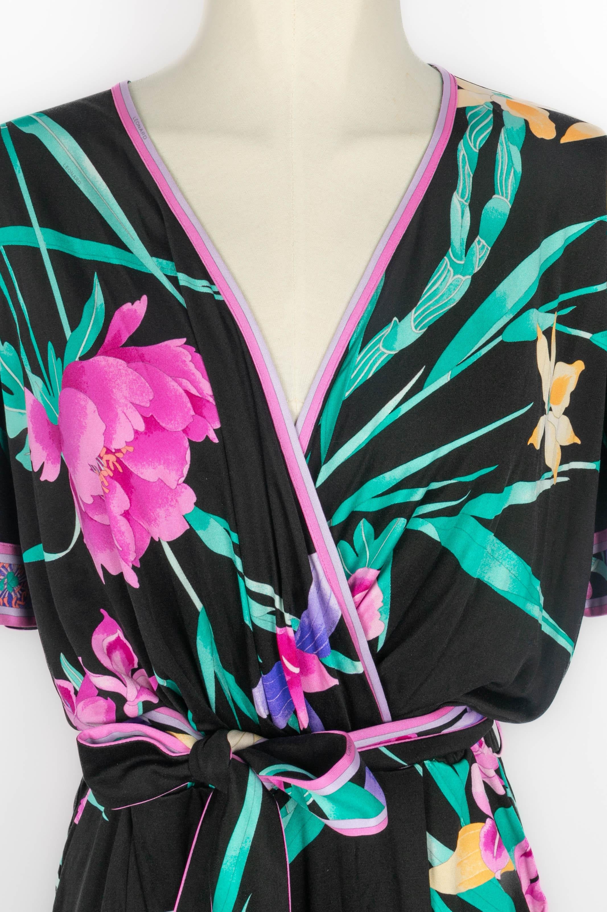 Gray Leonard silk jumpsuit For Sale