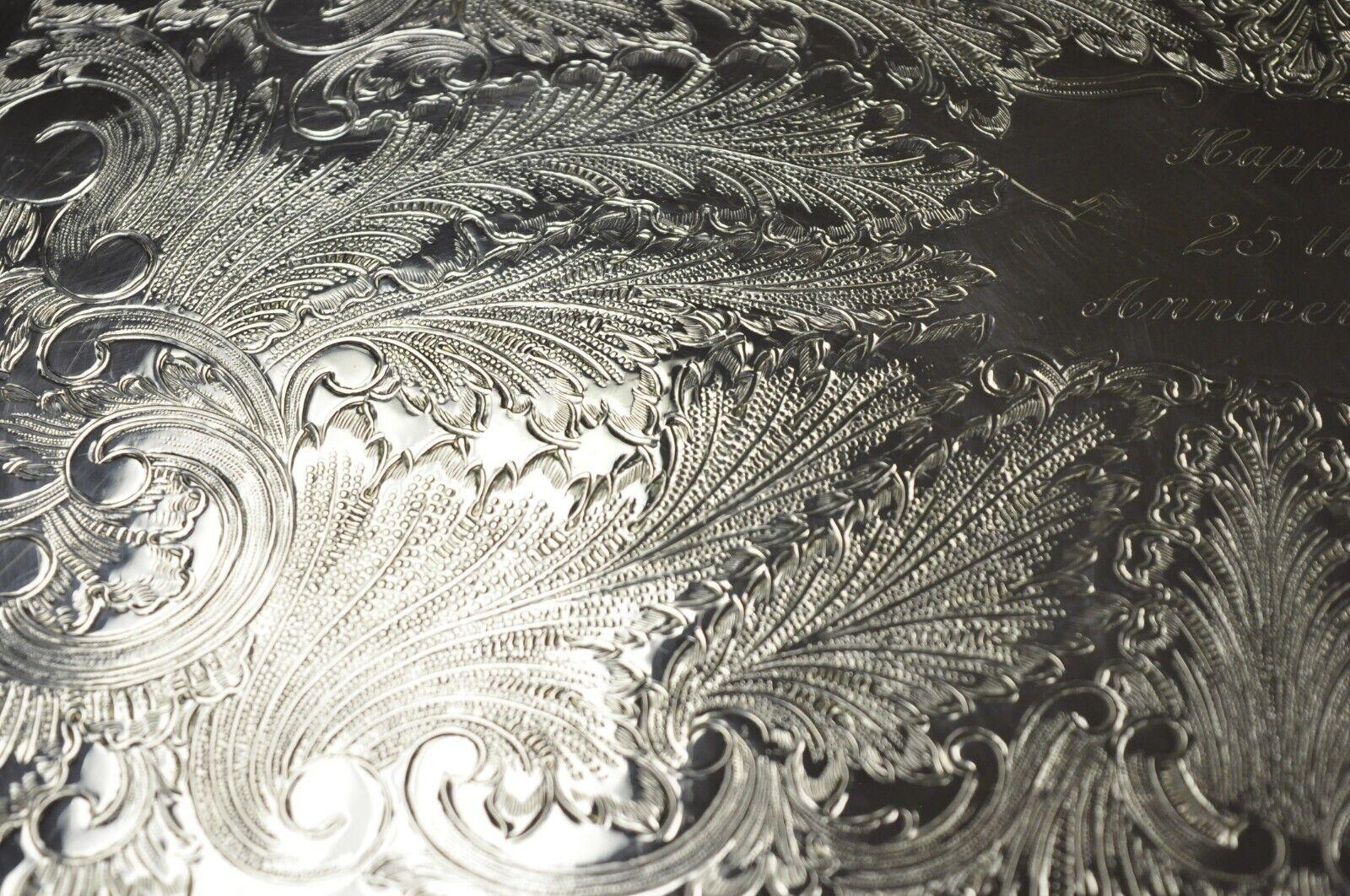 leonard silver tray with feet