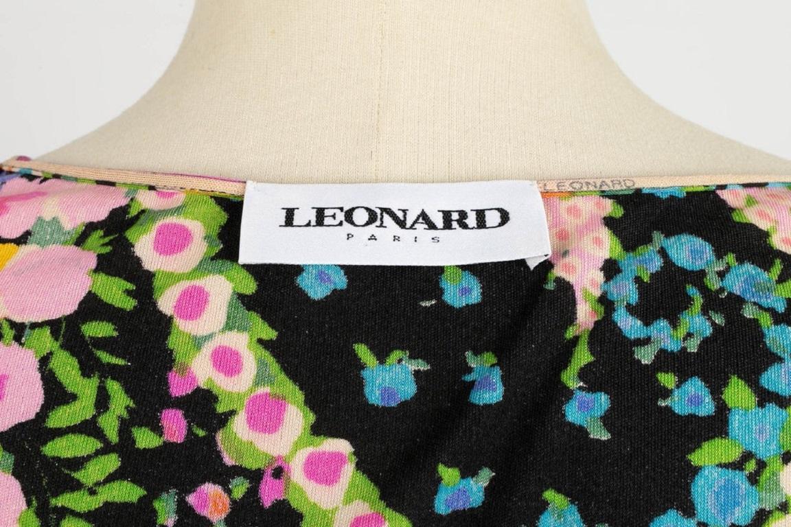 Leonard Top en jersey de soie à fleurs en vente 3