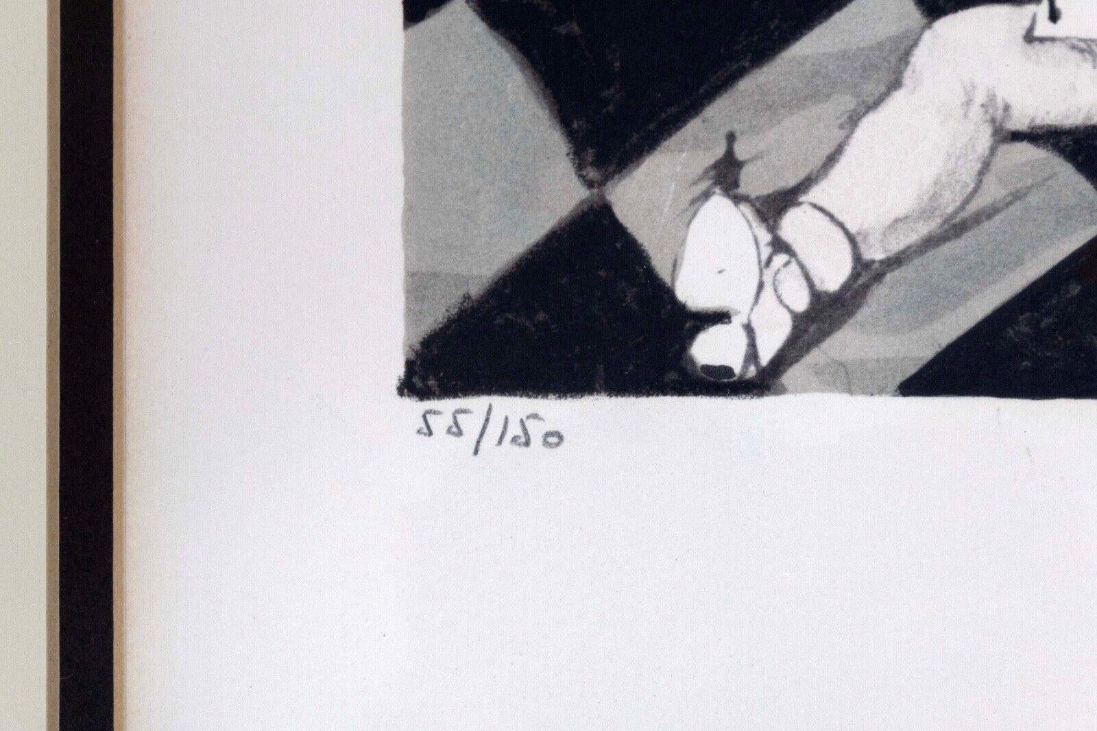 Leonard Tsugouharu L’Artiste Signed Modern Lithograph on Paper 1963 Framed 55/15 For Sale 3