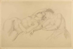 Les Amies - Acquaforte di Leonard Tsuguharu Foujita - 1930