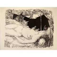 1947 Original Lithograph by Tsuguharu Foujita