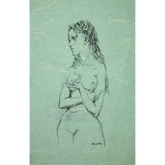 1959 original lithograph, Ève (“Eve”) by Foujita