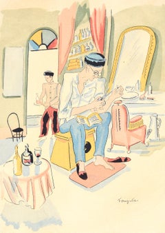 Arts and Crafts – Original-Lithographie von L.T. Foujita – 1928