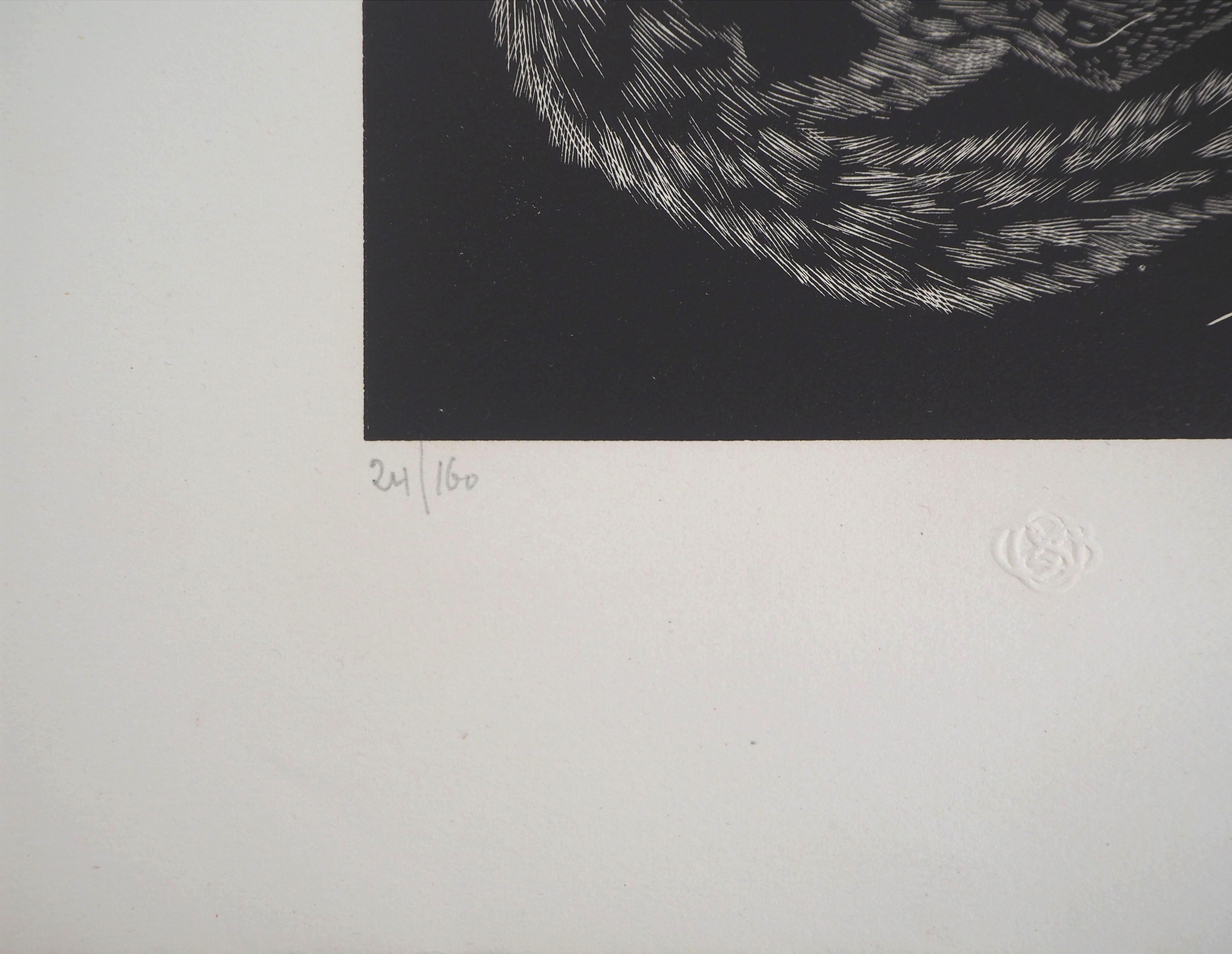 Leonard Tsuguharu FOUJITA
Katze, 1927

Original Holzschnitt
Handsigniert mit Tinte
Nummeriert /160
Trägt den Blindstempel des Herausgebers (Lugt 1140a)
Auf Vellum 32,5 x 25,5 cm (ca. 13 x 10 inch)

REFERENZEN : Gesamtkatalog : Buisson