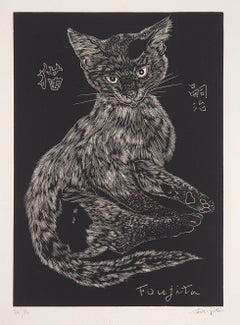 Gato - xilografía original, firmada a mano y numerada /160 - Buisson #27-03