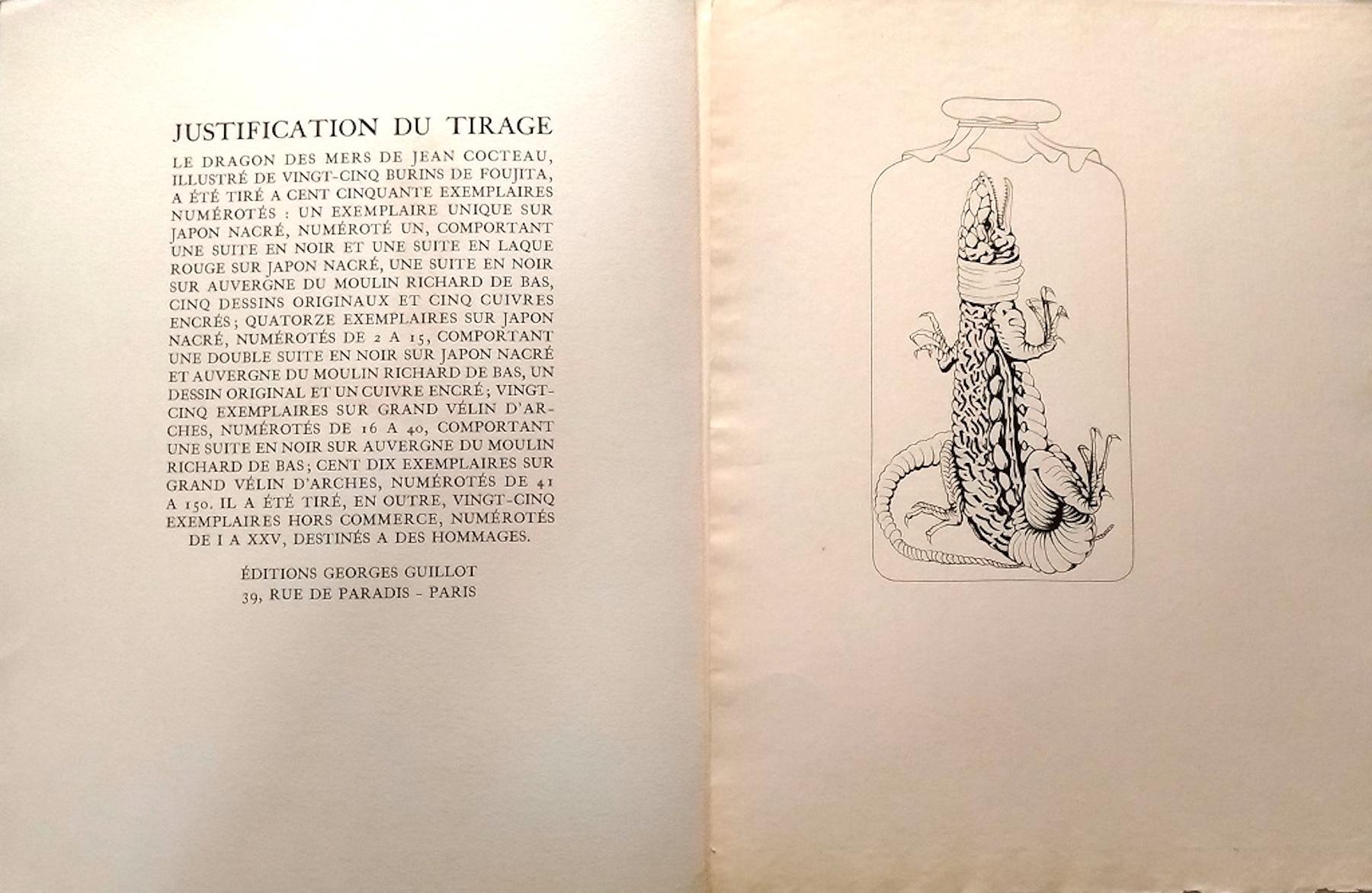 Le Dragons des Mers - Livre vintage illustré par L.T. Foujita - Print de Leonard Tsuguharu Foujita
