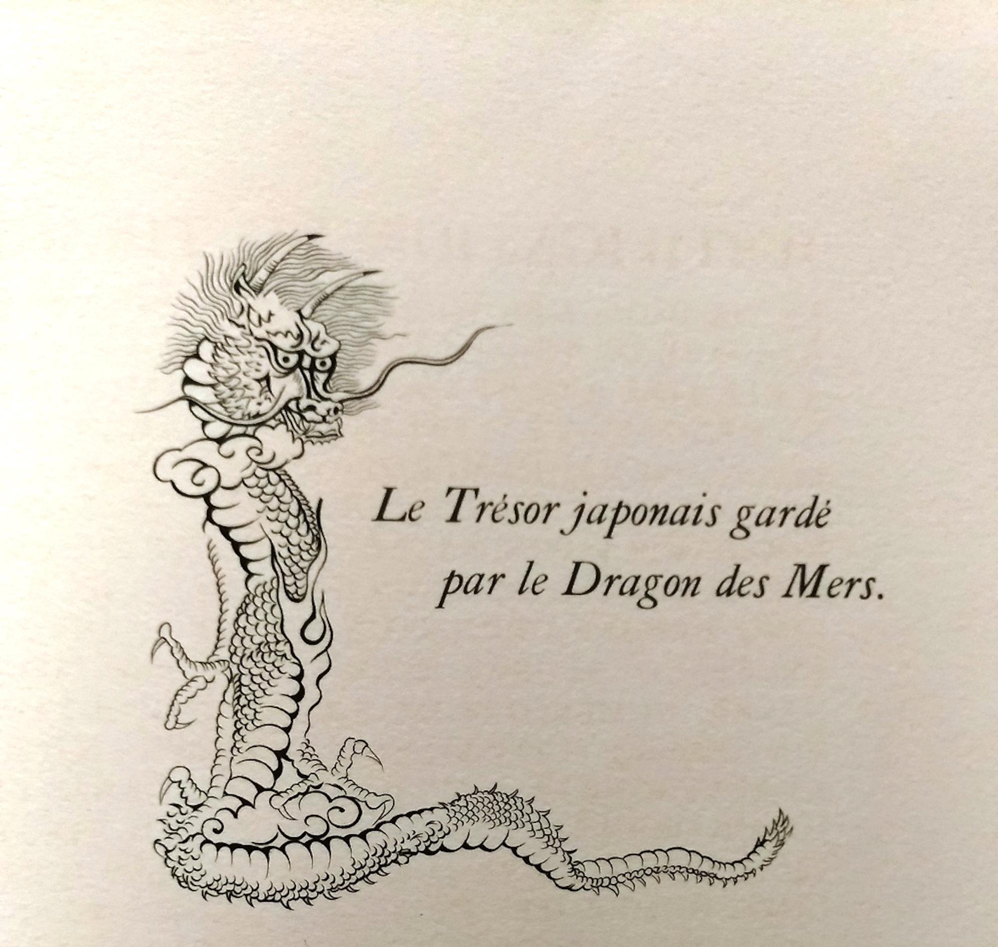 Leonard Tsuguharu Foujita Figurative Print - Le Dragons des Mers - Vintage Book Illustrated by L.T. Foujita