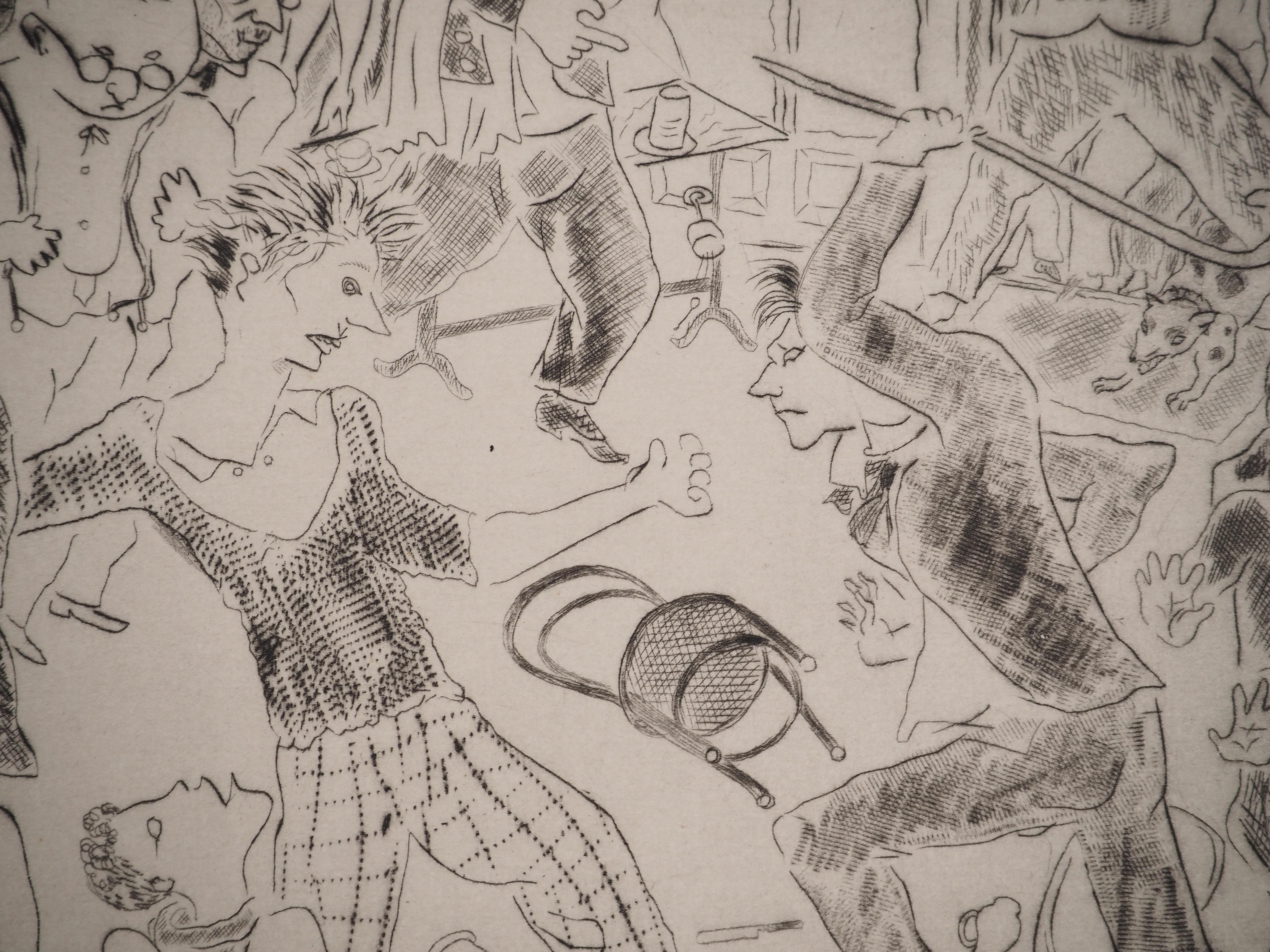 Paris : The Café - Gravure originale (Buisson #25-68) en vente 3