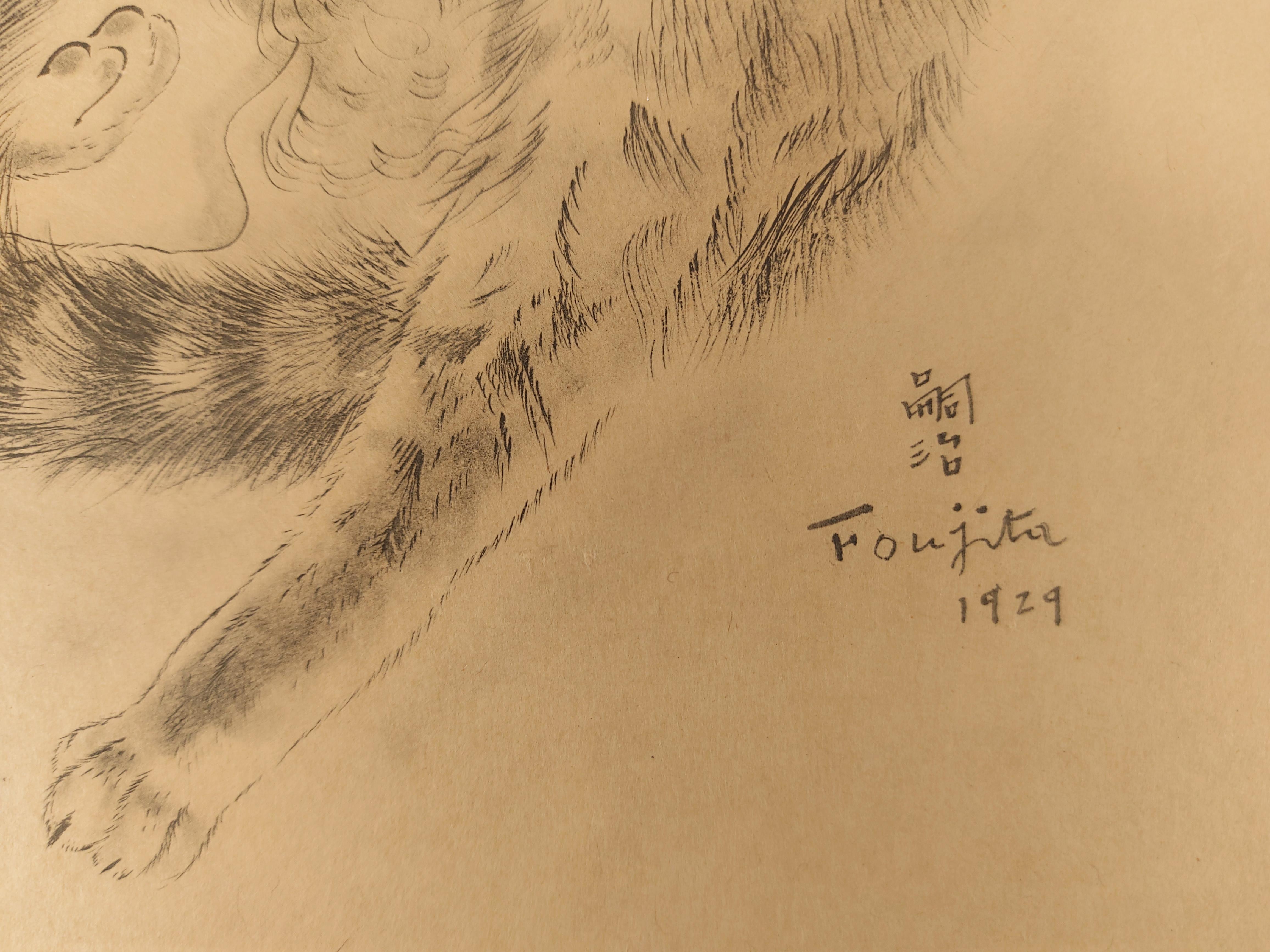 Léonard Tsuguharu FOUJITA
Schlafende Katze, 1930

Heliogravüre und Ätzung
Gedruckte Unterschrift auf der Platte
Auf Vellum auf dünnem Karton 23 x 30 cm (ca. 9 x 12 Zoll)

REFERENZEN :Gesamtkatalog Sylvie Buisson #29-159

Sehr guter Zustand, Papier