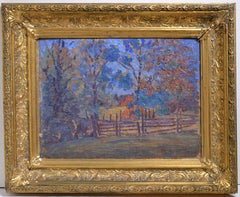 Russian modernist landscape Ural Autumn Motive early 20th century Oil painting