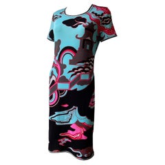 Leonard Vintage Psychedelic Tee Dress with Vibrant Colors
