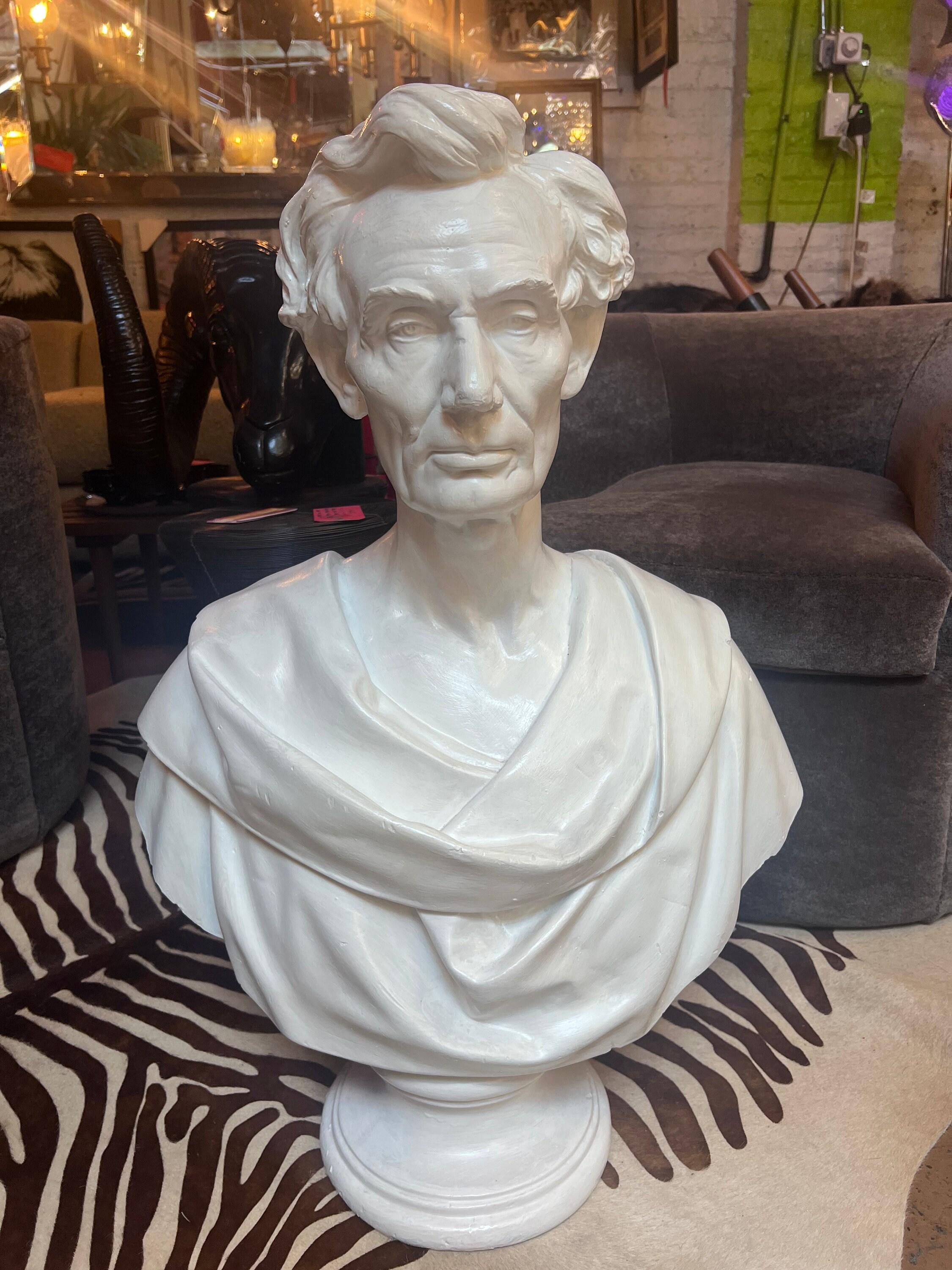 Leonard W. Volk Plaster Bust of Abraham Lincoln

The Leonard W. Volk Plaster Bust of Abraham Lincoln is a remarkable piece of art. Crafted from white plaster, the bust depicts Abraham Lincoln in a style reminiscent of ancient Rome, wearing drapery,