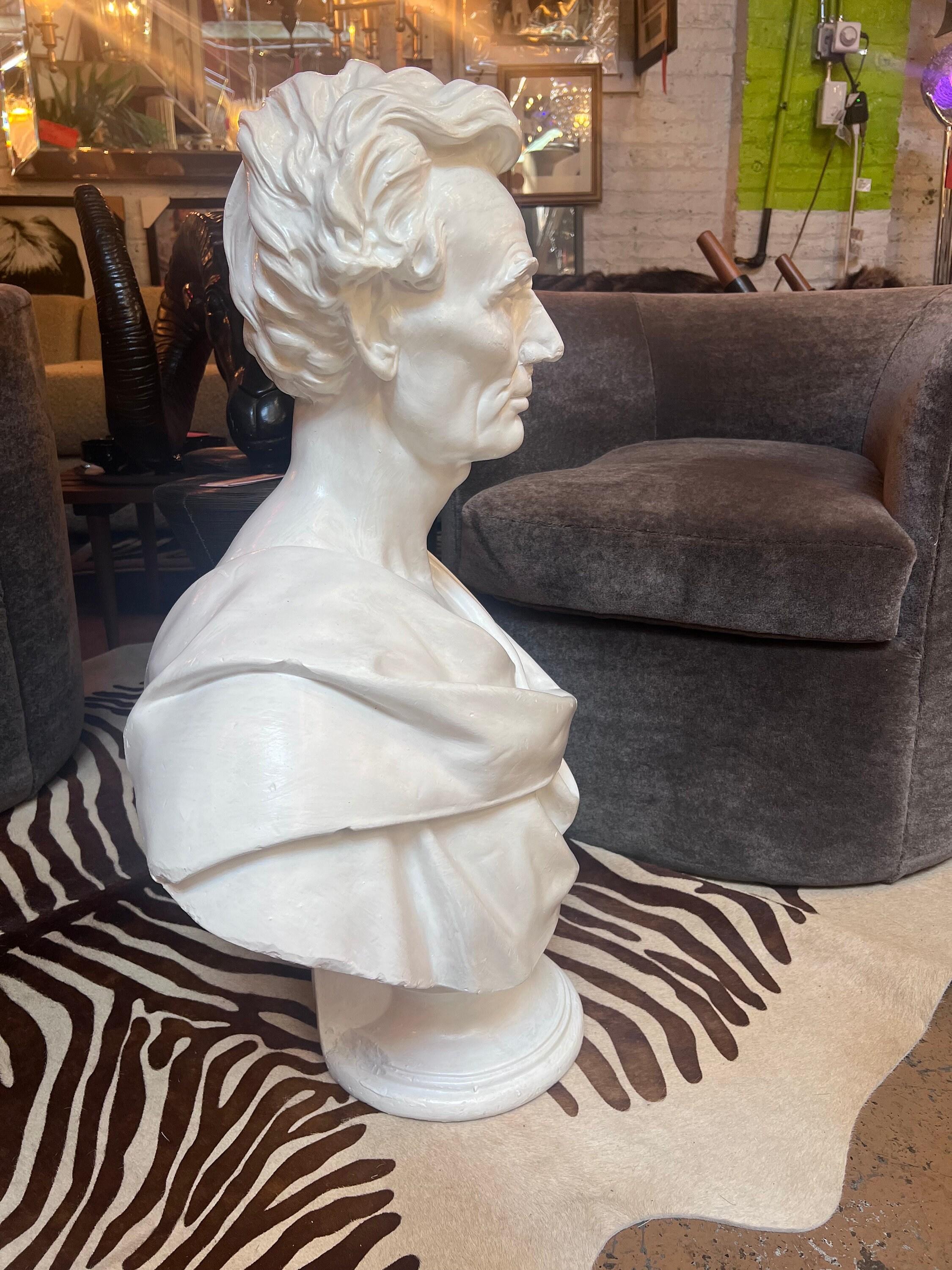 Hand-Crafted Leonard W. Volk Plaster Bust of Abraham Lincoln For Sale
