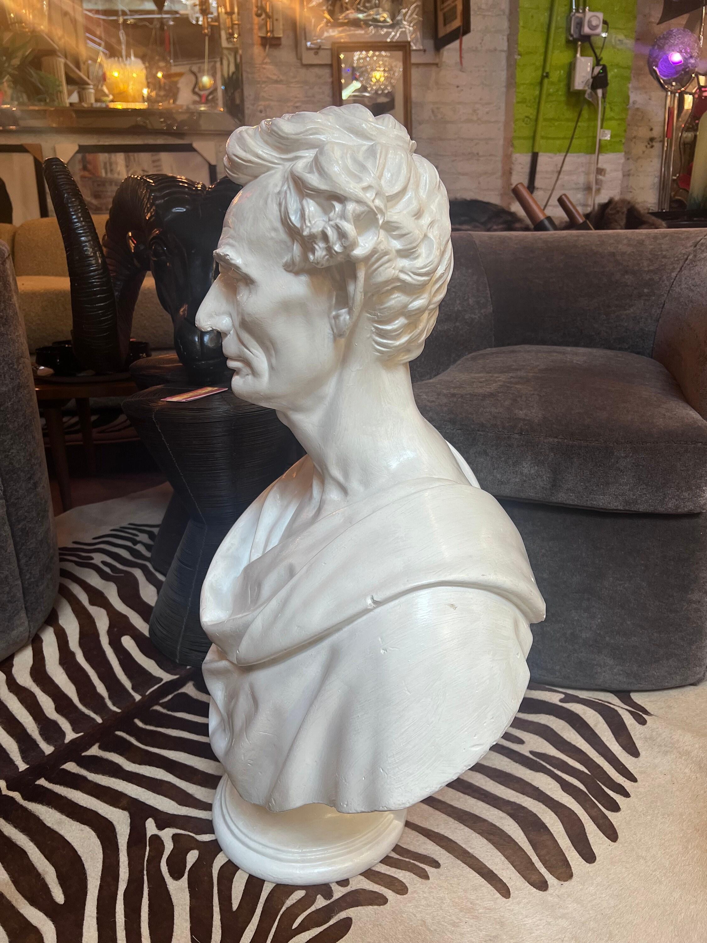 Leonard W. Volk Plaster Bust of Abraham Lincoln In Good Condition For Sale In Chicago, IL
