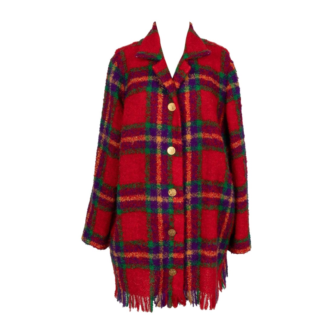 Manteau en laine et mohair Leonard en vente