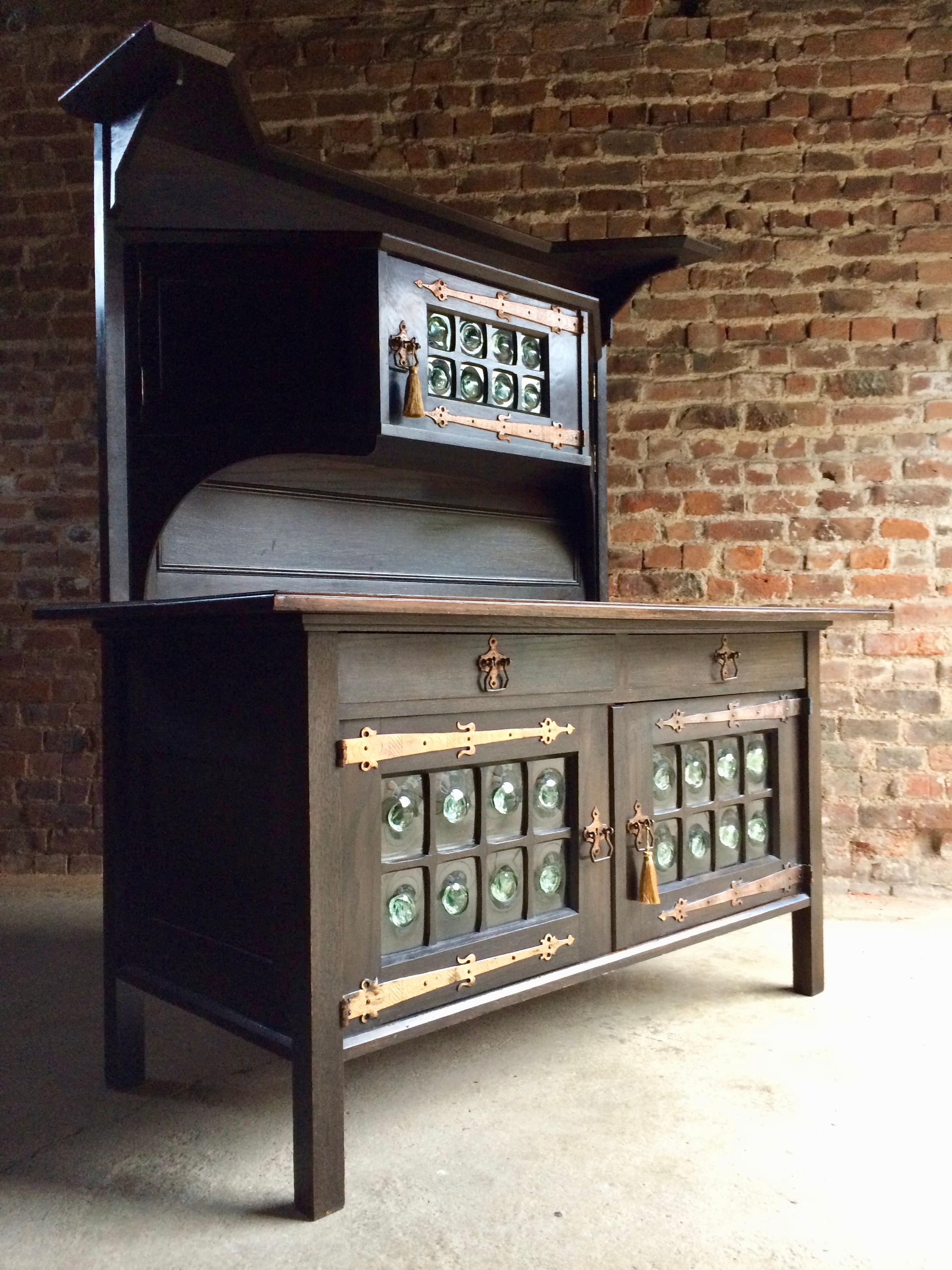 20th Century Leonard Wyburd for Liberty & Co Oak Arts & Crafts Sideboard Dresser, circa 1920