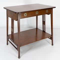 Leonard Wyburd for Liberty & Co. Rare Arts & Crafts two tier Walnut side table