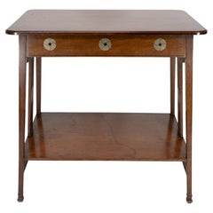 Leonard Wyburd for Liberty & Co. Rare Arts & Crafts two tier Walnut side table