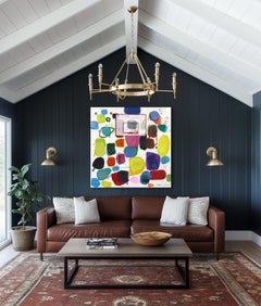 NBA 5 Play On - Abstract Expressive Color Drenched Basketball Inspired Painting