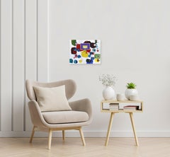 NBA R - Colorful Abstract Basketball Inspired Oil Painting Pop Artwork on Canvas