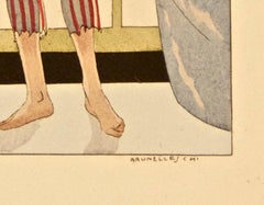 Figura maschile - Stencil originale di Leonardo Brunelleschi - 1920 ca.