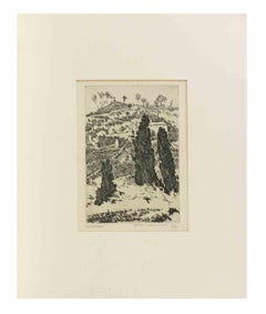 Springtime Trees - Etching by Leonardo Contilloni - 1951