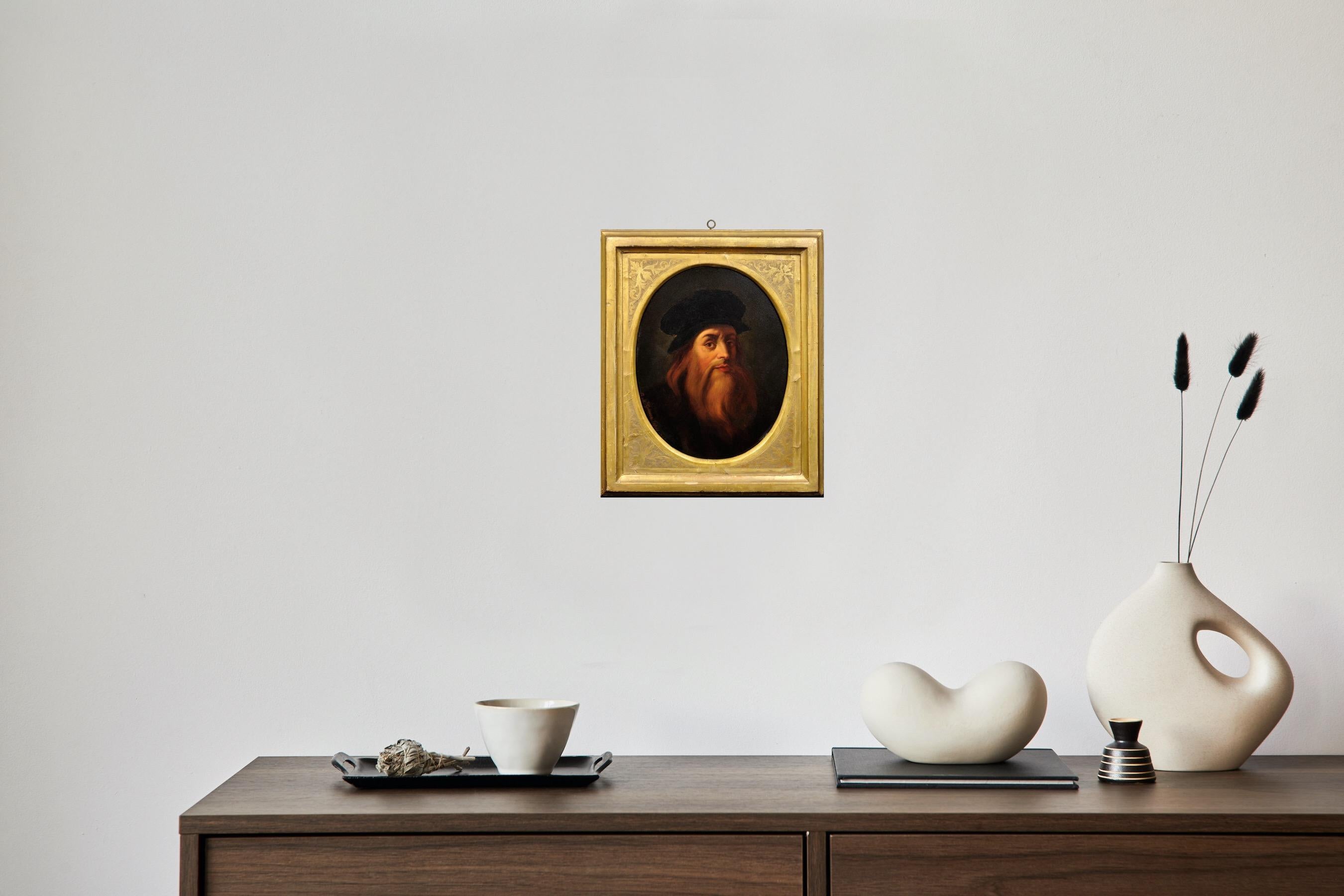 d'après Léonard de Vinci daté de 1863. Autoportrait. Galerie Uffizi à Florence. en vente 7
