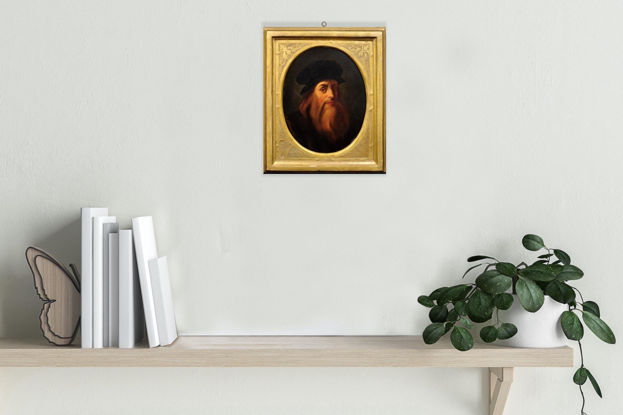 d'après Léonard de Vinci daté de 1863. Autoportrait. Galerie Uffizi à Florence. en vente 11