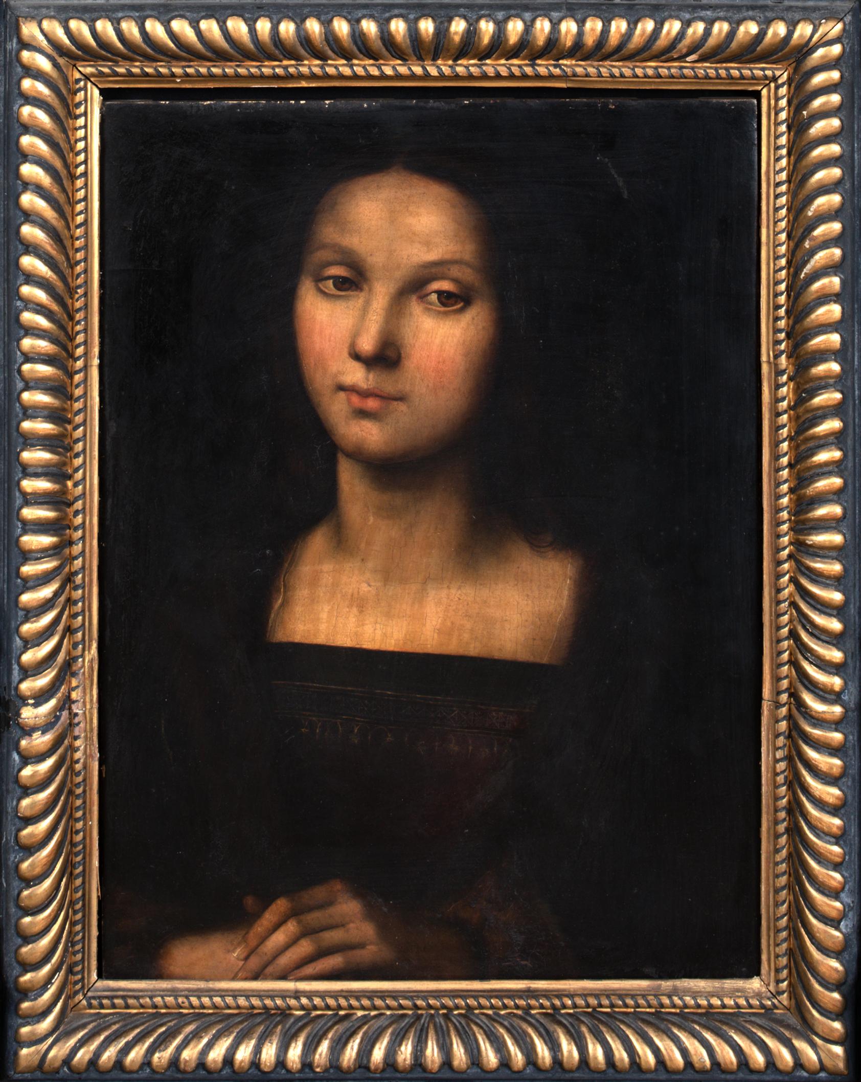Madonna, XVI secolo 

Scuola di Leonardo da Vinci (1452-1519)

Grande raffigurazione rinascimentale italiana del XVI secolo della Madonna, olio su tavola cullata. Eccellente Madonna di prima scuola fiorentina che tecnicamente e stilisticamente si