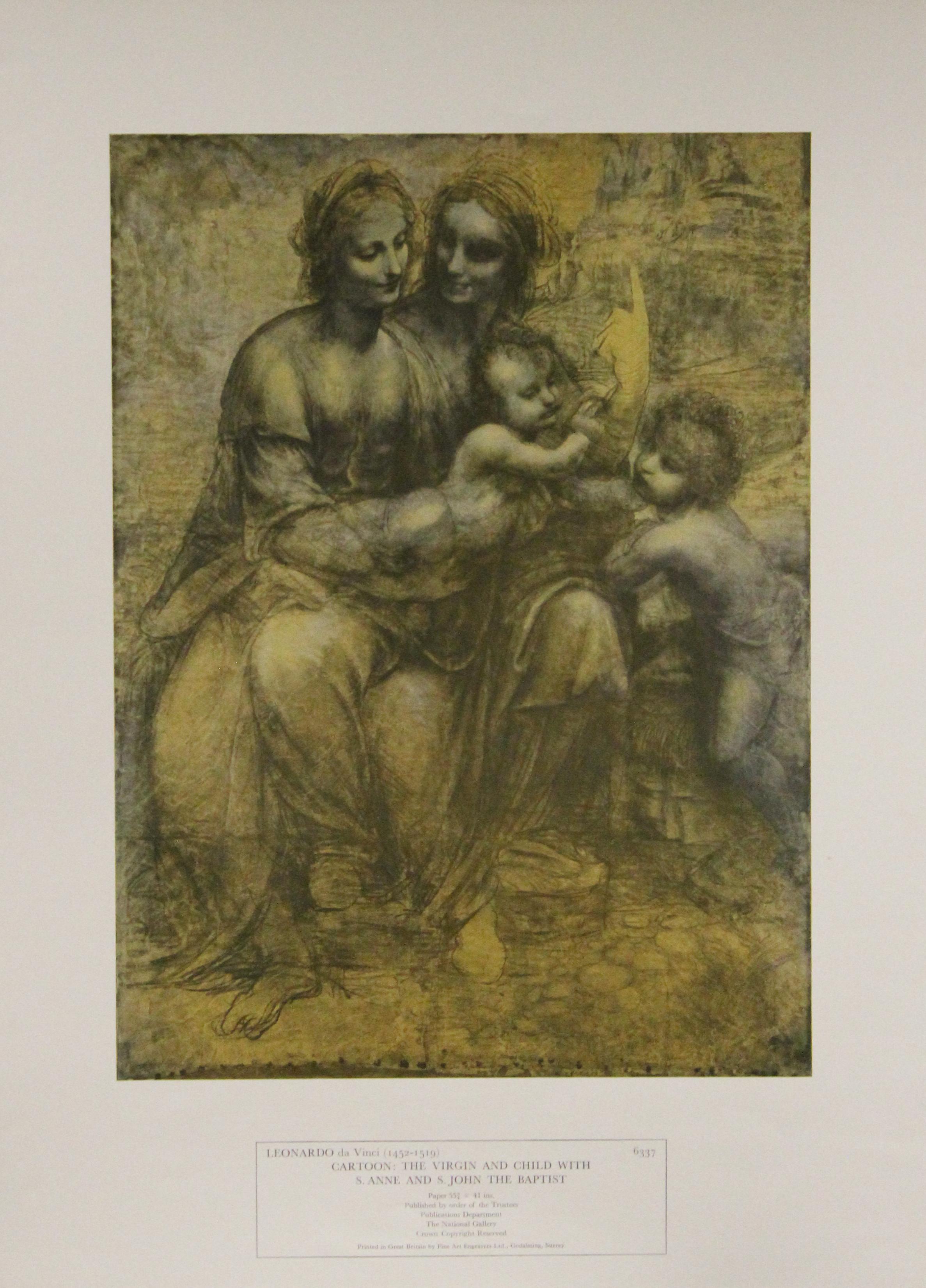 Cartoon: The Virgin and Child with S. Ann and S. John the Baptist-Poster.  For Sale at 1stDibs