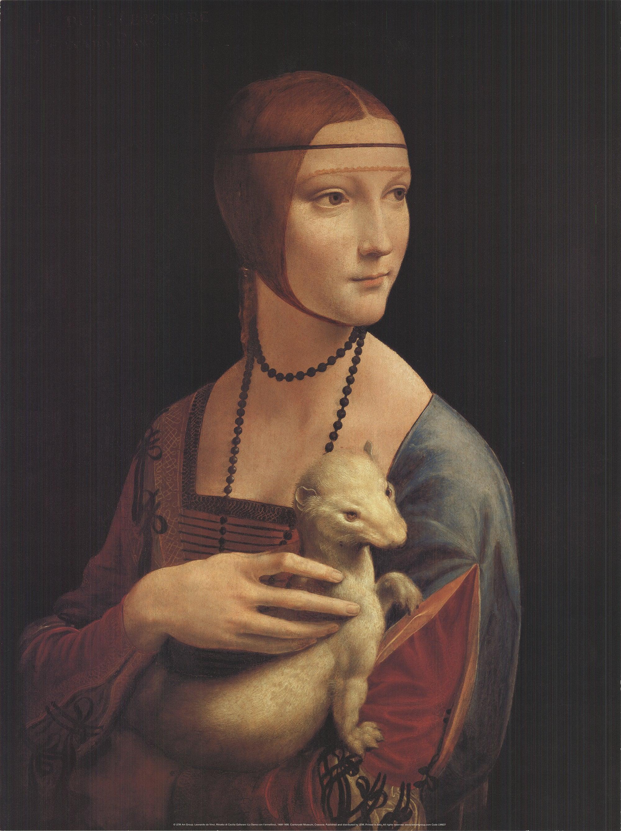 Leonardo Da Vinci 
Lady with an Ermine (Portrait of Cecilia Gallerani)
 Offset L - Print by Leonardo da Vinci