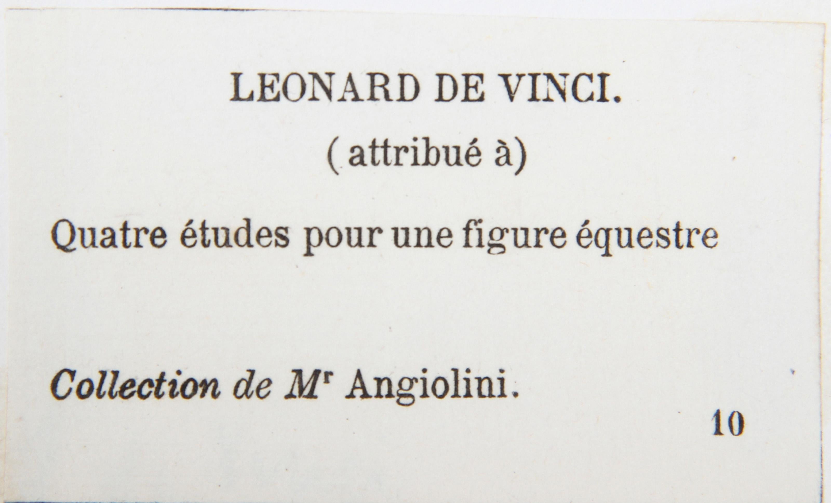 Quatre Etudes pour une Figure Equestre, Eliografia di Leonardo da Vinci in vendita 1