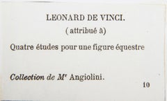 Quatre Etudes pour une Figure Equestre, Heliogravure by Leonardo da Vinci