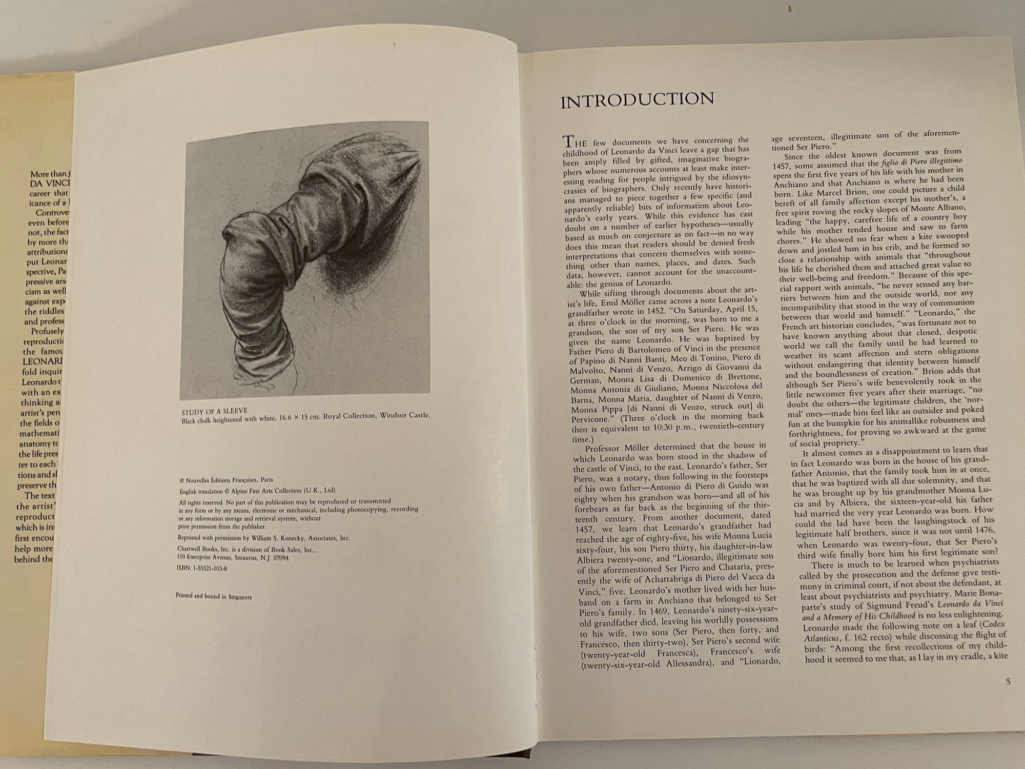 Late 20th Century LEONARDO DA VINCI By Patrice Boussel Hardcover For Sale