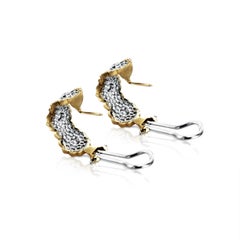White and Yellow 18Kt Gold Leonardo da Vinci Cut Cecilia Diamond Earrings