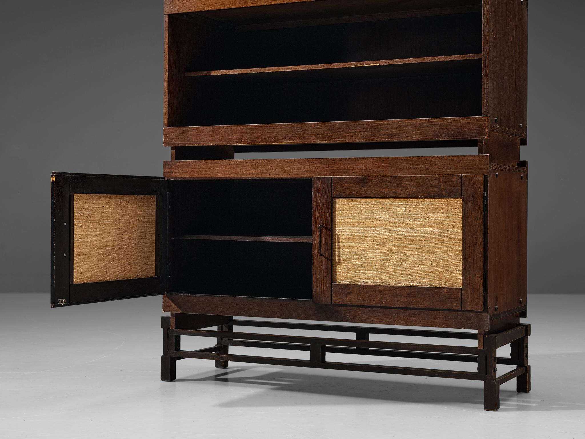 Leonardo Fiori for Isa Bergamo Cabinet in Stained Oak  1