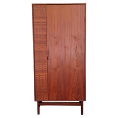 Vintage Leonardo Fiori for Isa Bergamo Wooden Wardrobe, Italy 1960s