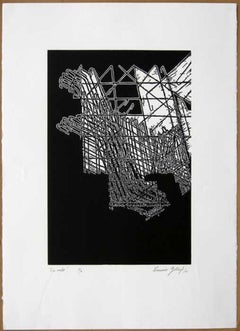 Leonardo Gotleyb, ¨En vuelo¨, 2000, xilografia, 27,6x19,7 pollici