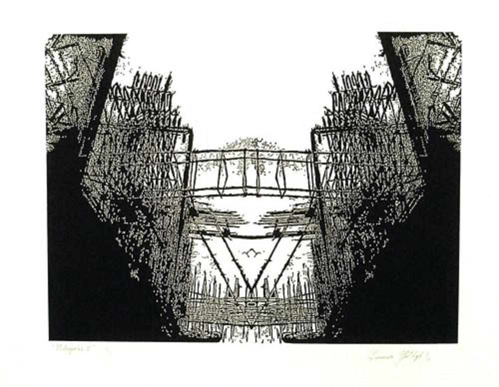 Leonardo Gotleyb, ¨Metropolis V¨, 2001, Woodcut, 28.3x33.9 in