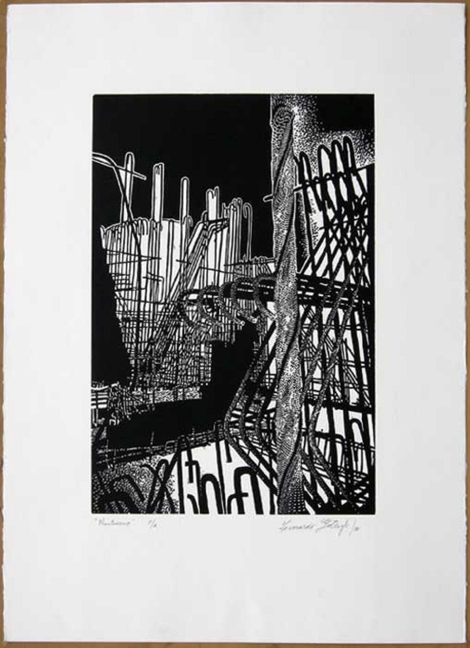 Leonardo Gotleyb (Argentina, 1958)
'Nocturno', 2000
woodcut on paper Velin Arches 300 g.
27.6 x 19.7 in. (70 x 50 cm.)
Edition of 25
ID: GOT-304
Unframed