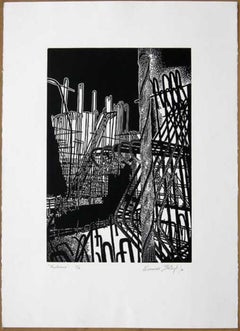 Leonardo Gotleyb, ¨Nocturno¨, 2000, Woodcut, 27.6x19.7 in