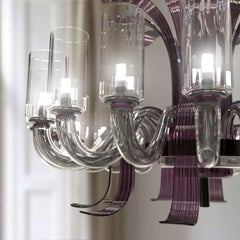LEONARDO Contemporary Handcrafted Blown Murano Glass Chandelier 20 Lights